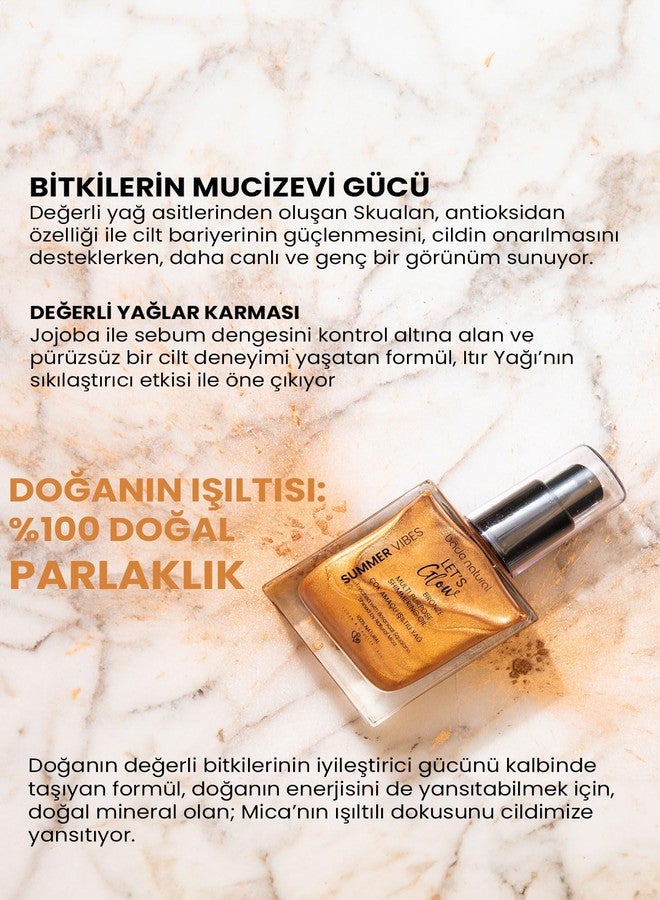 Bade Natural Bronze Shimmer Multi-Use Oil – 100% Natural Plant Oils with Jojoba – Moisturizer for Body, 1.69 fl oz (50 ml) - Image 3